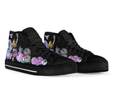 Hi Top Sneakers, Pastel Goth Alice in Wonderland Spiderweb Halloween Sneakers (SNPGA2)